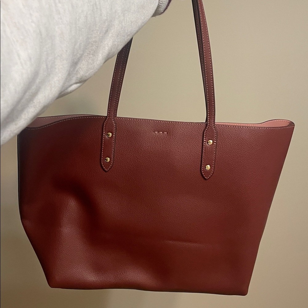 Coach Burgundy Leather Handbag - Picture 3 of 6